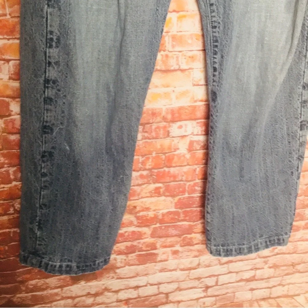 Vintage Azzure Distressed Mens High Rise Blue Jeans